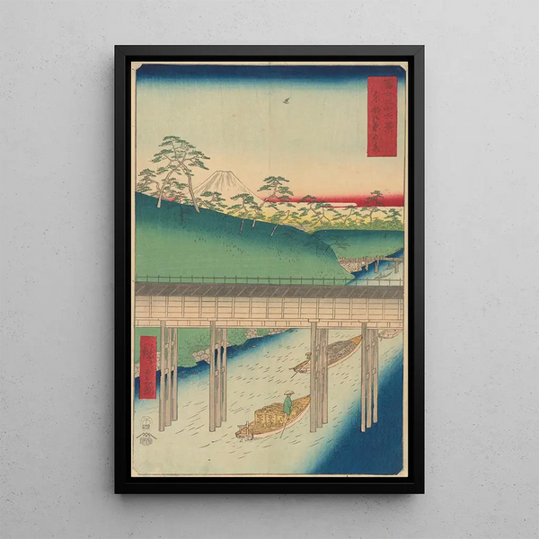 Pont Ochanomizu - Andō Hiroshige — gerahmtes Bild an der Wand