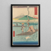 Riproduzione del dipinto Radeau Shoshiyu parmi les roseaux - Andō Hiroshige