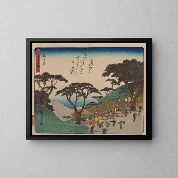 Tokaido gojusantsugi, planche 5 - Andō Hiroshige — gerahmtes Bild an der Wand