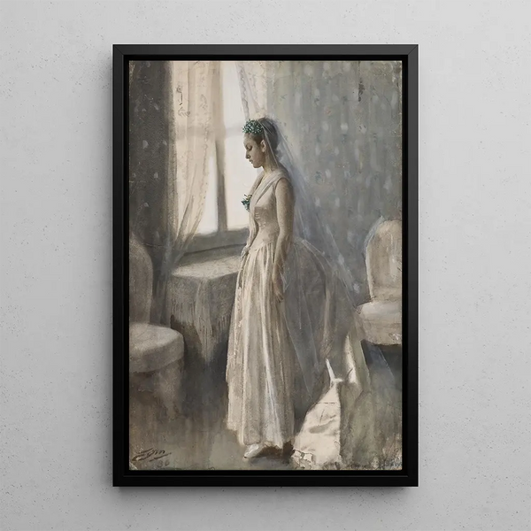 Die Braut - Anders Zorn — gerahmtes Bild an der Wand