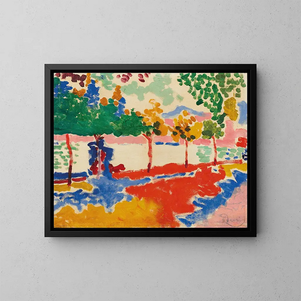 Flussufer - André Derain — gerahmtes Bild an der Wand