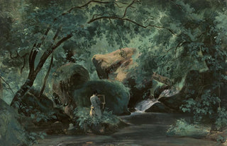 Andr Giroux - Forest Interior with a PainterCivita Castellana.webp