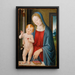Vergine con Bambino - Atelier di Andrea del Verrocchio — quadro incorniciato alla parete