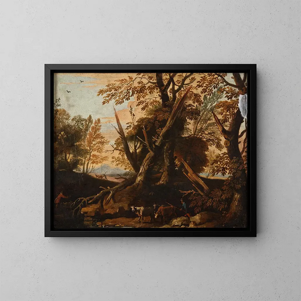 Paesaggio - Andrea Locatelli — quadro incorniciato alla parete
