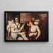 Venus attaching the Love bandeau - Andrea Schiavone — framed artwork on a wall