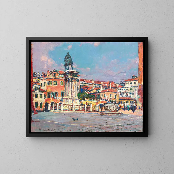 Venedig, Campo Santi Giovanni e Paolo - Andrea Tavernier — gerahmtes Bild an der Wand