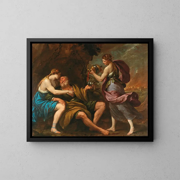 Lot et ses filles - Andrea Vaccaro — quadro incorniciato alla parete