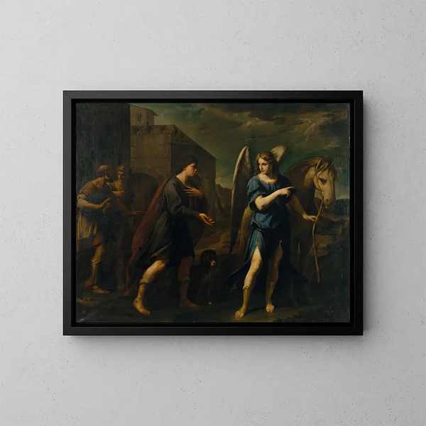 Tobias e l'arcangelo Raffaele - Andrea Vaccaro — quadro incorniciato alla parete