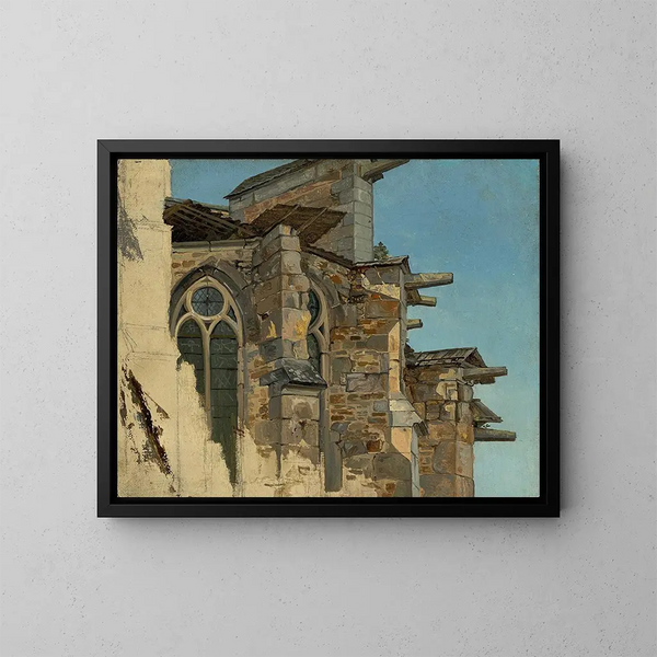Die Kathedrale von Altenberg - Andreas Achenbach — gerahmtes Bild an der Wand