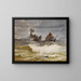 di salvataggio in mare - Andreas Achenbach — quadro incorniciato alla parete