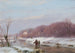 Winterlandschaft mit Holzsammlern auf dem Eis - Andreas Schelfhout — Ansicht des Kunstwerks