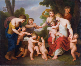 Andries Cornelis Lens - A fight between putti.webp