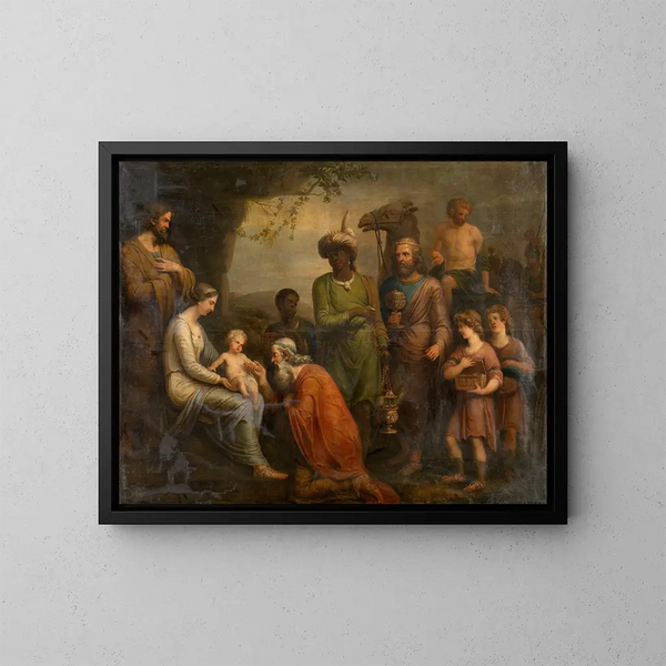 L'Adoration des Mages - Andries Cornelis Lens — gerahmtes Bild an der Wand