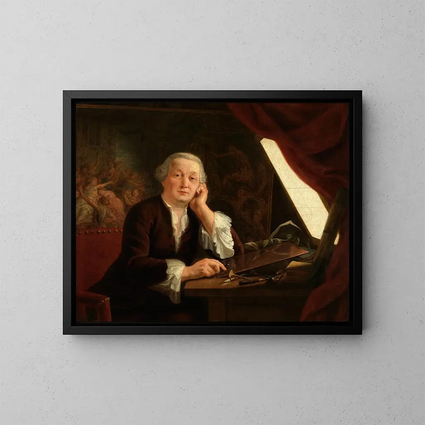L'Imprimeur Pieter Franciscus Martenasie - Andries Cornelis Lens — gerahmtes Bild an der Wand