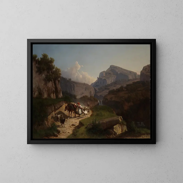 Paesaggio montano - András Mark — quadro incorniciato alla parete