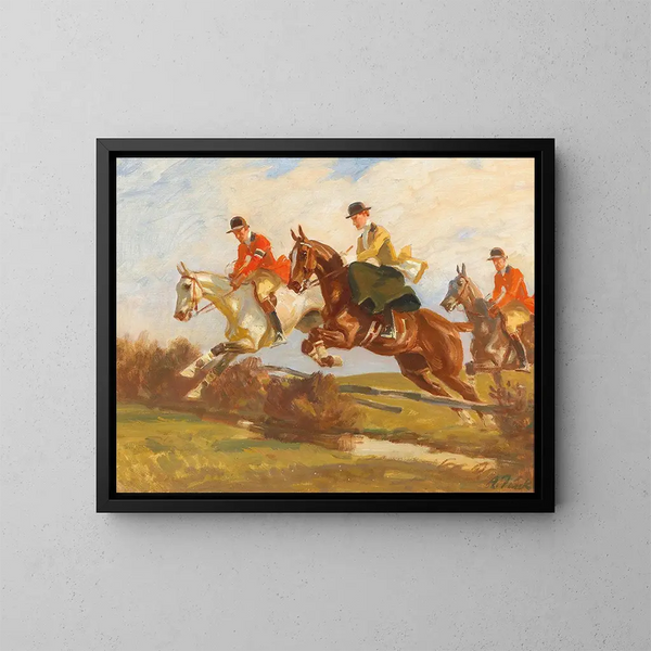 Cavalier au printemps - Angelo Jank — gerahmtes Bild an der Wand