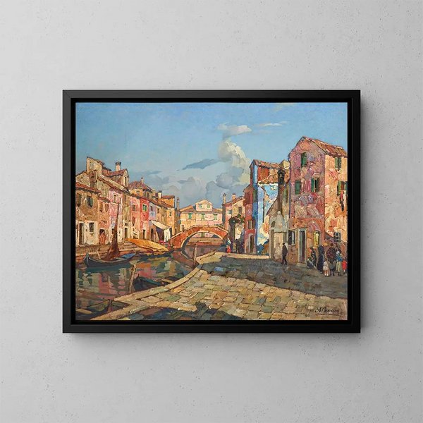 Eine Ansicht von Burano - Angelo Pavan — gerahmtes Bild an der Wand