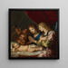 Angeli adoranti il Cristo addormentato - Jacques Stella — quadro incorniciato alla parete