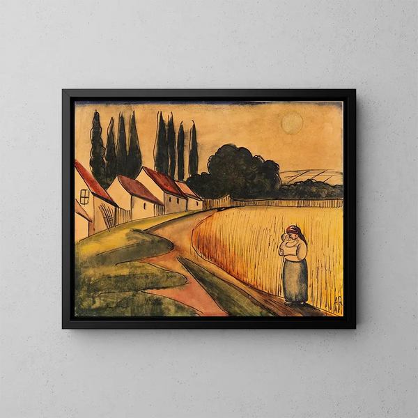 Bérenice mit Kind - Anita Re — gerahmtes Bild an der Wand