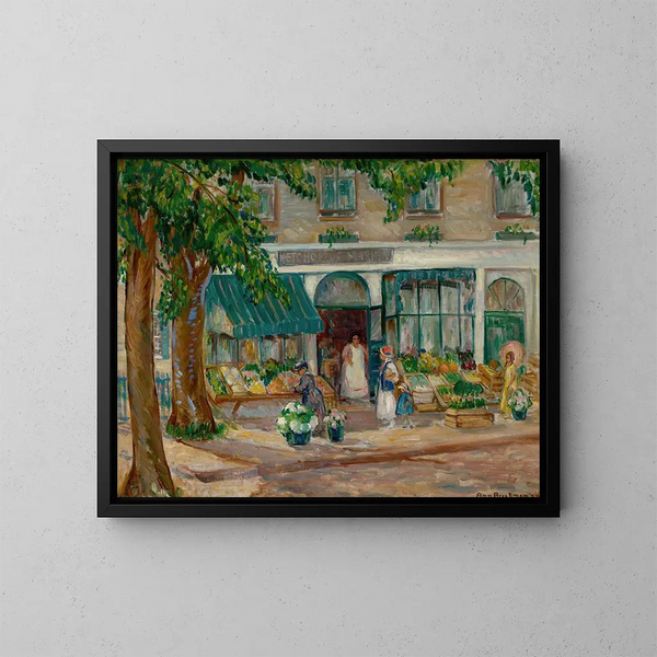 Marché de Ketchopolus, Rockport, Massachusetts - Ann Brockman — gerahmtes Bild an der Wand