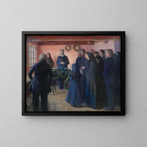 Un funerale - Anna Ancher — quadro incorniciato alla parete