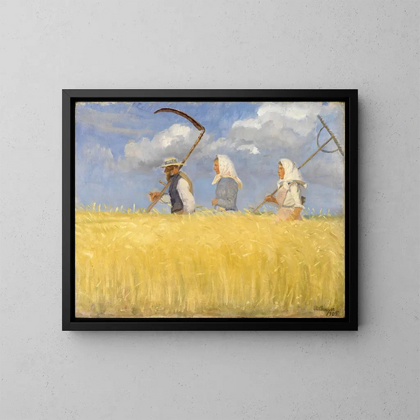 I mietitori - Anna Ancher — quadro incorniciato alla parete