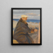 Michael Ancher malend am Ufer - Anna Ancher — gerahmtes Bild an der Wand