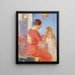 The mother braids the child's hair - Anna Ancher — framed artwork on a wall