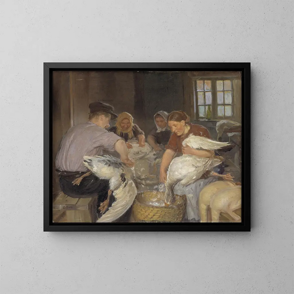 Plumer les oies - Anna Ancher — quadro incorniciato alla parete