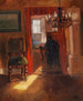 Interno di Skagen con una banda solare sul pavimento - Anna Ancher — vista dell’opera