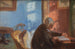 La madre dell'artista, Ane Hedvig Brøndum, nella camera rossa - Anna Ancher — vista dell’opera