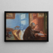 La madre dell'artista, Ane Hedvig Brøndum, nella camera rossa - Anna Ancher — quadro incorniciato alla parete