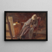 Der Maler Vilhelm Kyhn beim Pfeife Rauchen - Anna Ancher — gerahmtes Bild an der Wand