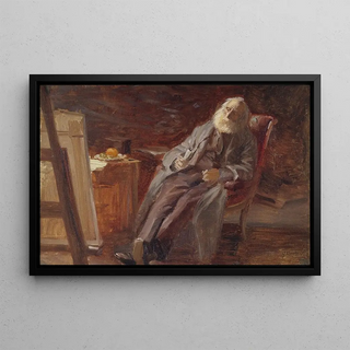 Anna Ancher - The Painter Vilhelm Kyhn Smoking his Pipe.webp