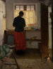 La donna delle pulizie in cucina - Anna Ancher — vista dell’opera