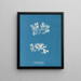 Achnanthes longipes parasite - Anna Atkins — gerahmtes Bild an der Wand