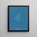 Chylocladia clavellosa - Anna Atkins — gerahmtes Bild an der Wand