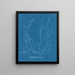 Chylocladia kaliformis nei frutti - Anna Atkins — quadro incorniciato alla parete