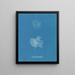 Microcladia glandulosa - Anna Atkins — gerahmtes Bild an der Wand