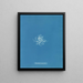 Rhodomela scorpioides - Anna Atkins — quadro incorniciato alla parete