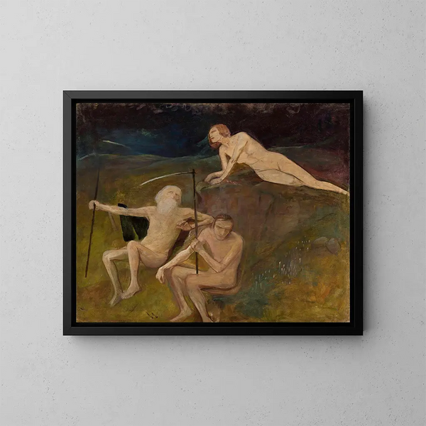 Erntende - Anna Berent — gerahmtes Bild an der Wand