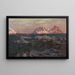 Hafen mit Sonnenberg, Nordstudie von Norwegen - Anna Boberg — gerahmtes Bild an der Wand