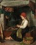 Girl peeling polka dots - Anna Nordgren — artwork view