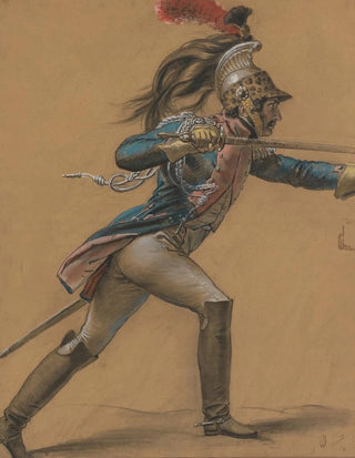 Anne Louis GirodetTrioson - A French Dragoon Study for The Revolt of Cairo.webp