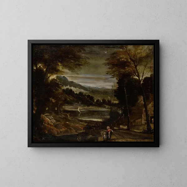 Le Retour de la Fuite en Égypte - Annibale Carracci — gerahmtes Bild an der Wand