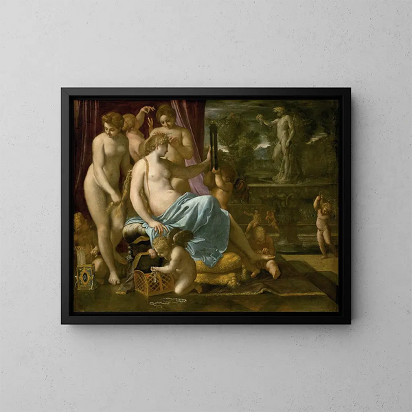 Venus ornée par les Grâces - Annibale Carracci — gerahmtes Bild an der Wand