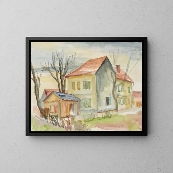Alla dogana di Steinbach - Anny Dollschein — quadro incorniciato alla parete