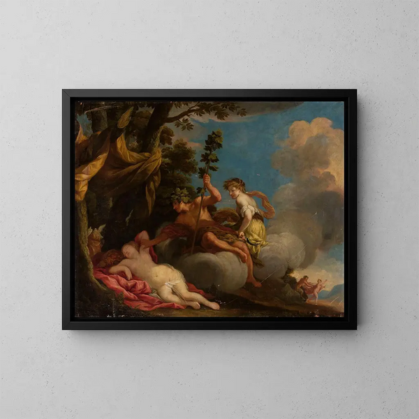 Cérès und Bacchus wecken Venus - Anonym — gerahmtes Bild an der Wand