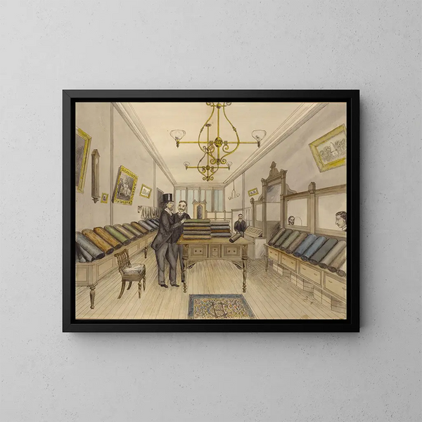 H. Prouse, Genossenschaftsladen in New York - Anonym — gerahmtes Bild an der Wand