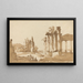 Landschaft mit Ruinen - Anonym — gerahmtes Bild an der Wand